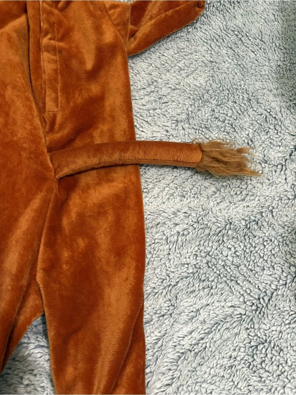 Kids Brown Bear One-Piece Costume - Plush Hooded Romper